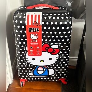 Hello Kitty Hard Shell Carry On Rolling Luggage Suitcase One Piece 24" New
